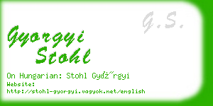 gyorgyi stohl business card